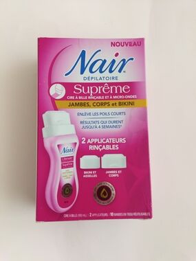 Nair Suprême Pink Hair Removal Wax Kit for Legs, Body & Bikini Microwaveable